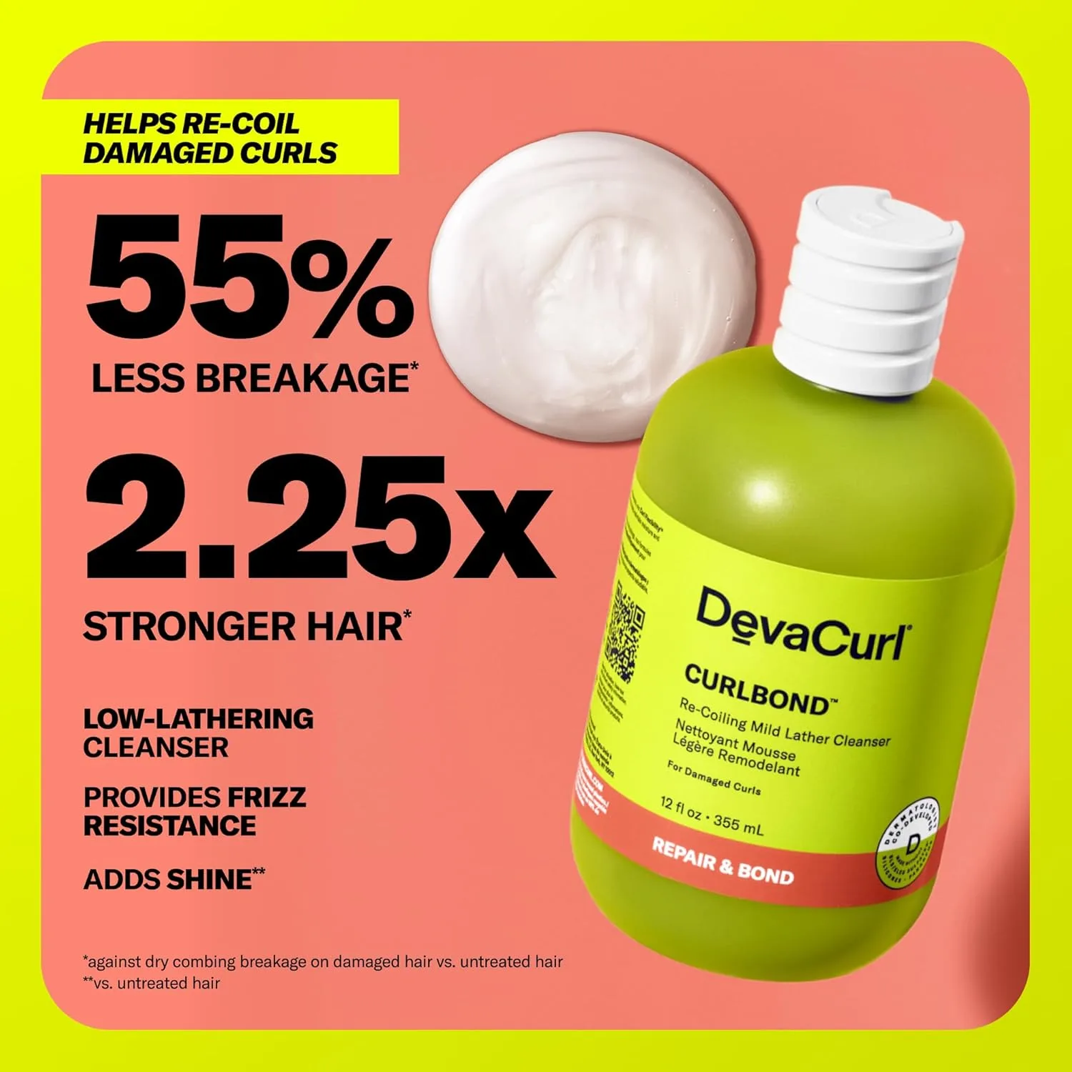 Гель для умывания DevaCurl — Очищающее средство CurlBond Re-Cooling с мягкой пеной | Уменьшает пушистость до 48 часов — фото 2
