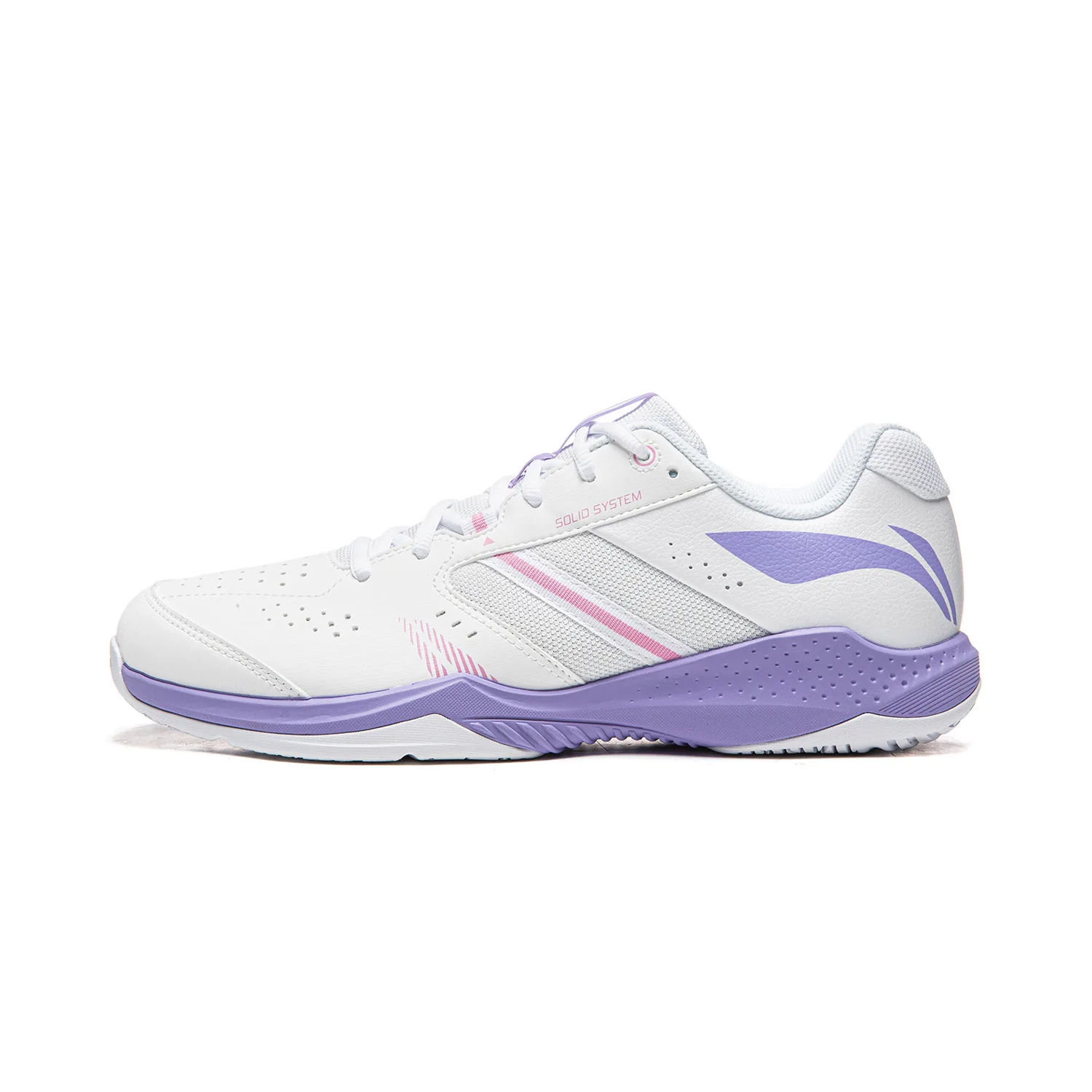 Кроссовки для бадминтона Li-Ning Breathable Low top Unisex, Standard White/Light Iris Purple