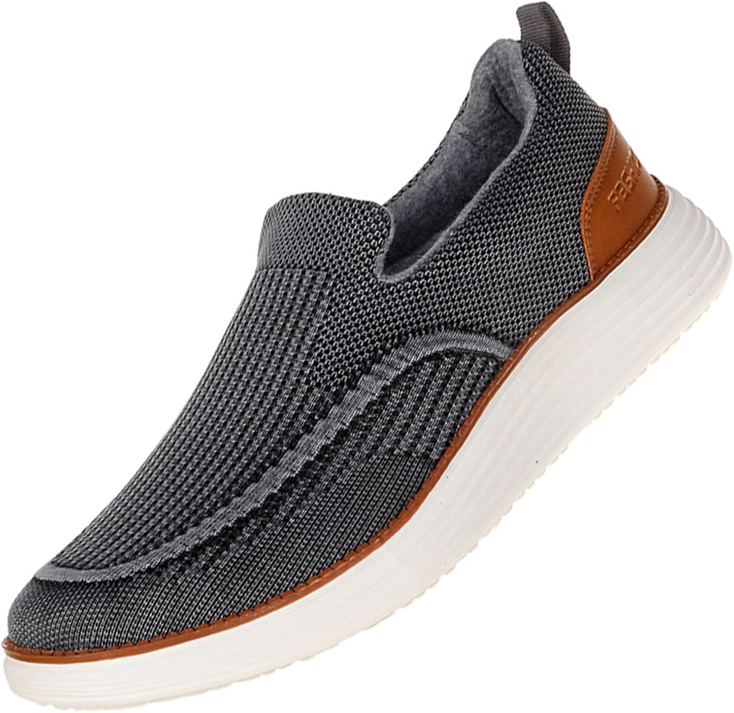 

Мужские повседневные лоферы из холщовой ткани с поддержкой свода стопы, ортопедические, дышащие, удобные кроссовки для ходьбы при плантарном фасциите Angrymonkey, серый