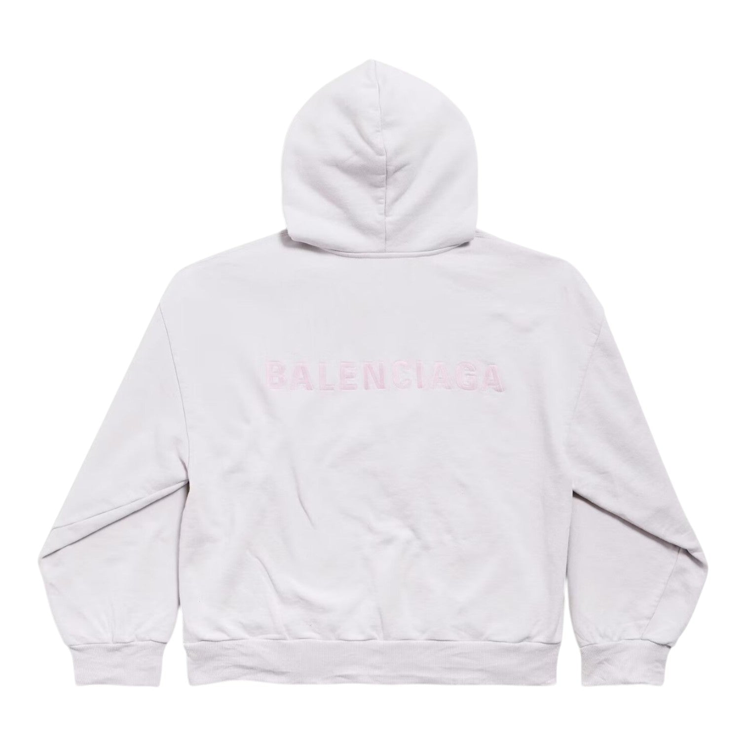 Худи Balenciaga Back Zip-up Hoodie Regular Fit 'Dirty White baby-pink' — фото 2