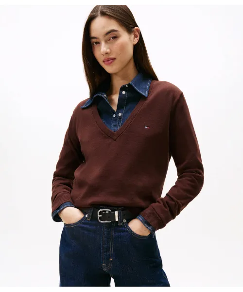 

Необходимый свитер Regular fit Tommy Jeans, коричневый