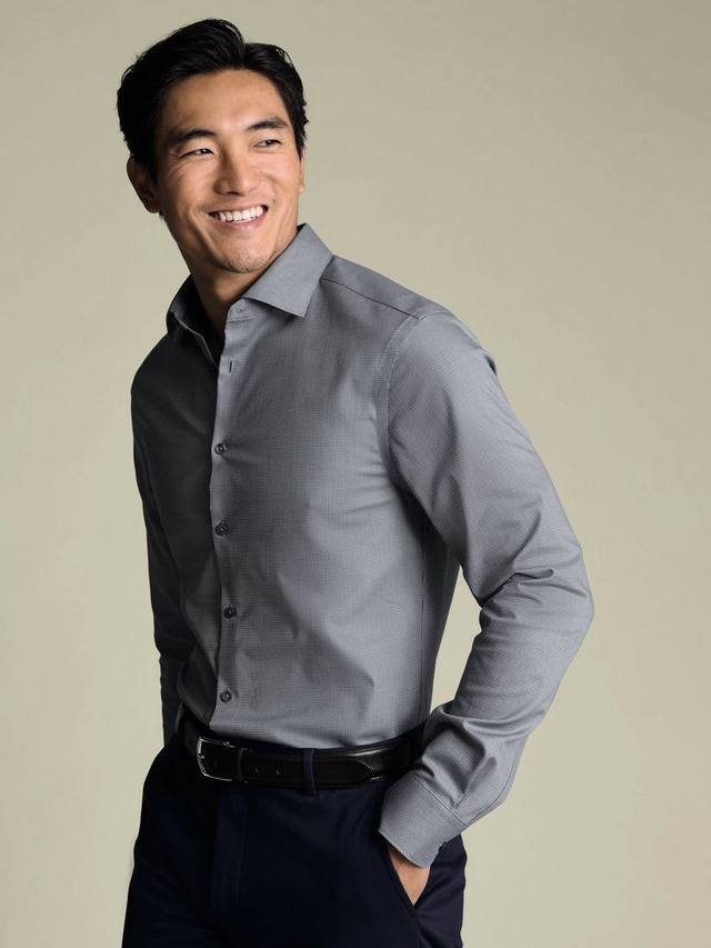 

Толстовка из хлопка средней плотности с длинными рукавами Charles Tyrwhitt, Steel Blue