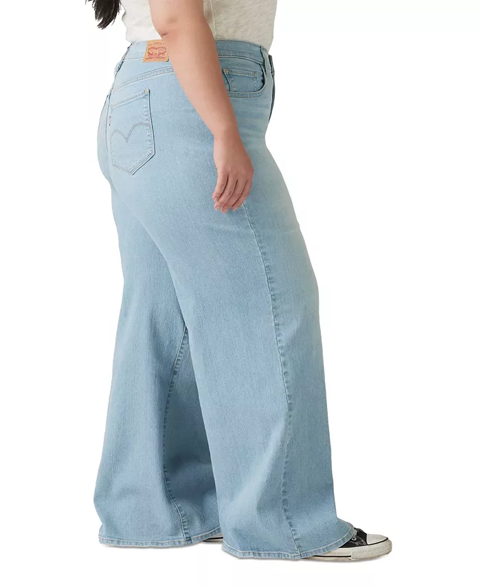 Джинсы Plus Size Mid Rise 318 Shaping с широкими штанинами Levi's, синий — фото 3