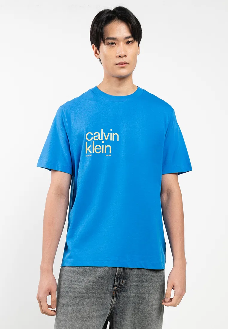 Футболка свободного кроя с графическим принтом, Circle Graphic Relaxed, белый Calvin Klein