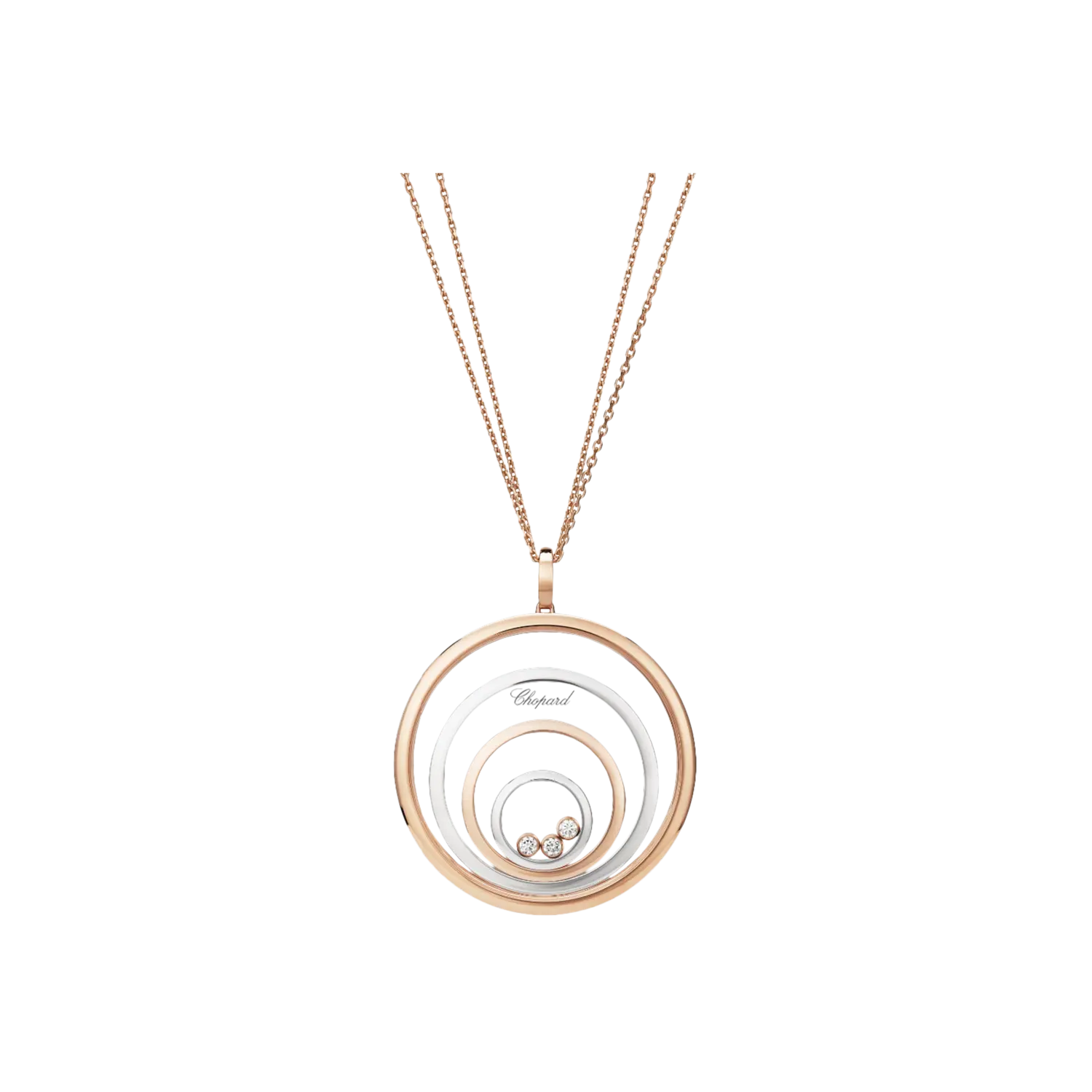 

Колье happy spirit из розового и белого золота с бриллиантами Chopard