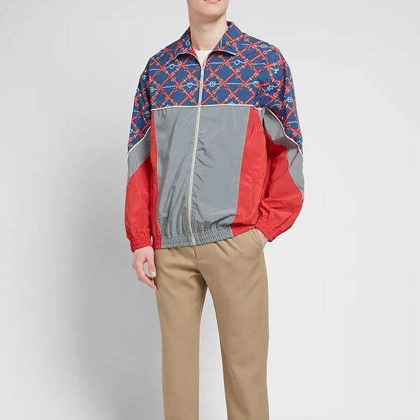 Куртка retro mosaic printed reflective sports jacket for men multi-color Gucci, мультиколор — фото 3