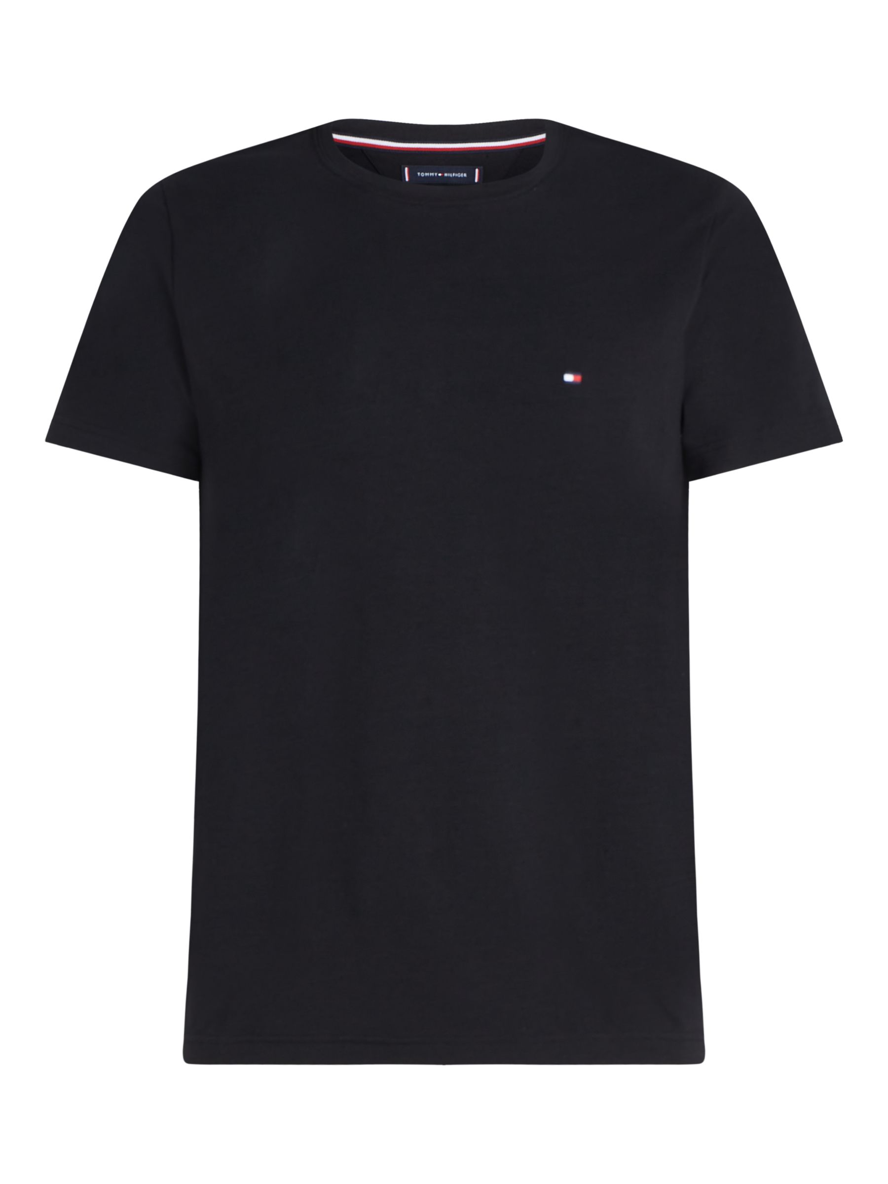 

Tommy Hilfiger Core Stretch Slim Fit Футболка с круглым вырезом, черная, Черный, Tommy Hilfiger Core Stretch Slim Fit Футболка с круглым вырезом, черная