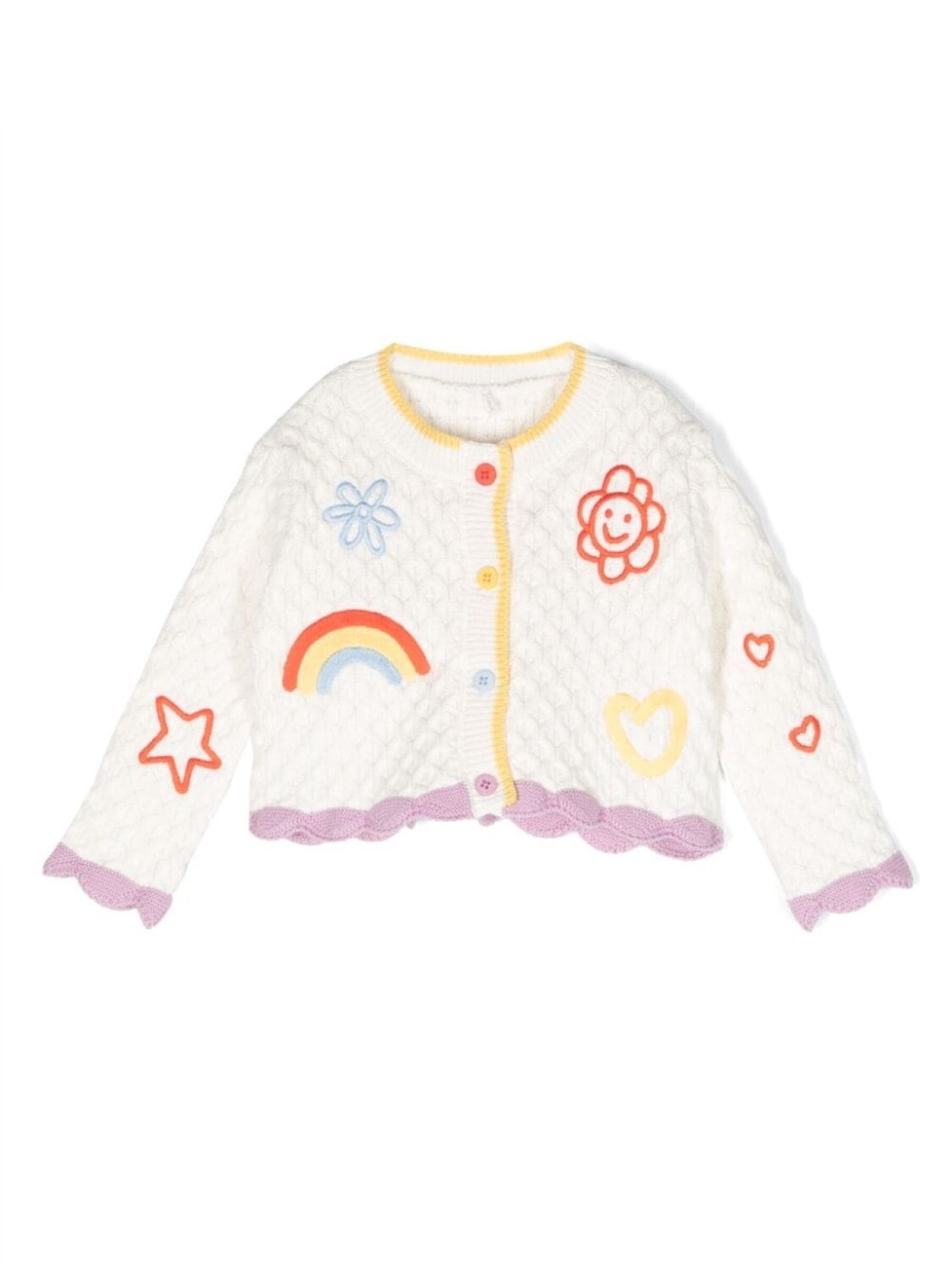 

Stella McCartney Kids кардиган из органического хлопка с вышивкой, белый
