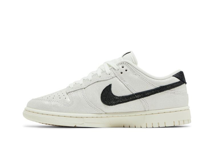 Кроссовки Nike Wmns Dunk Low SE White Glittery Suede, белый — фото 3