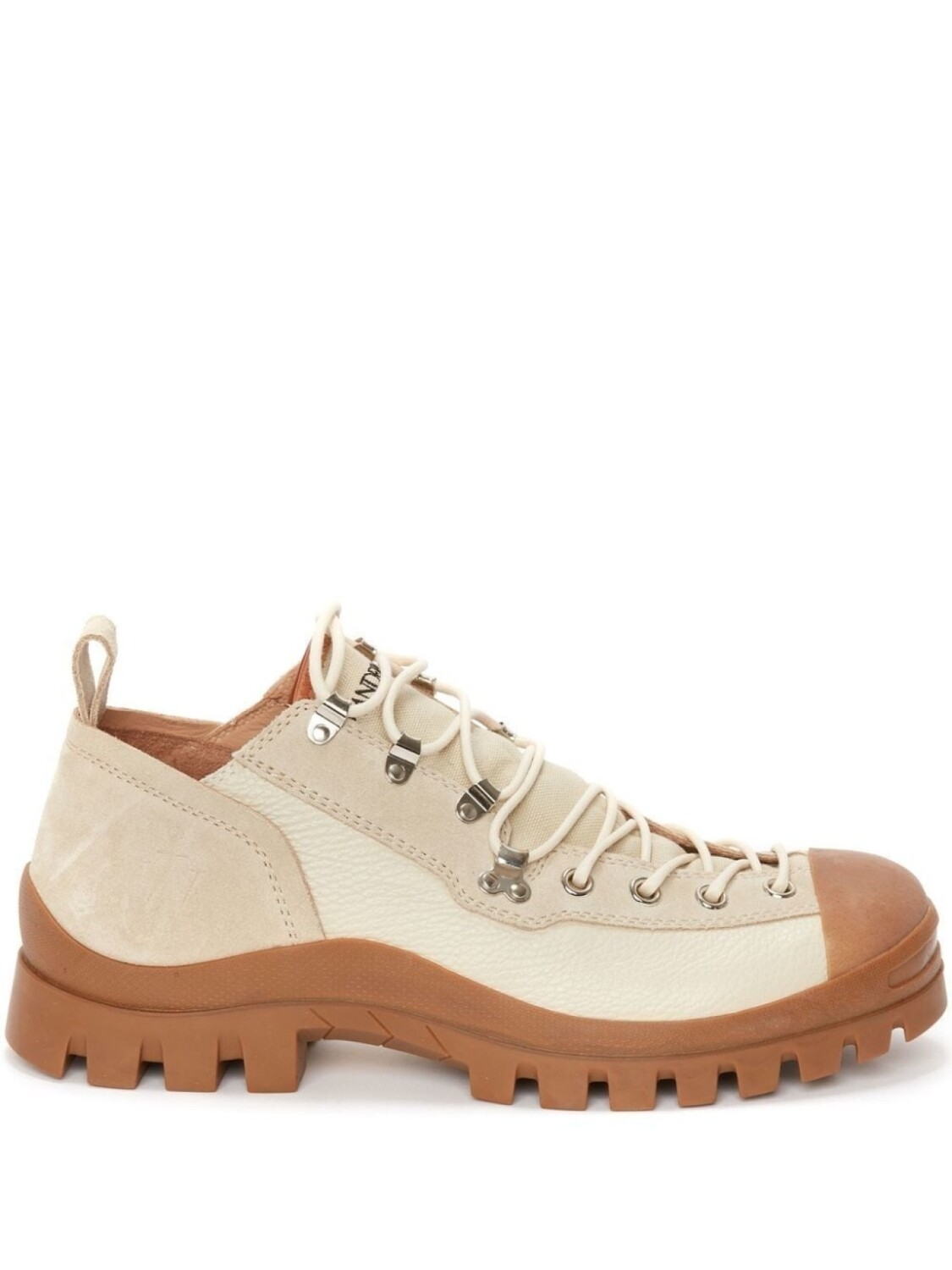 JW Anderson туфли на шнуровке с вышитым логотипом, нейтральный цвет