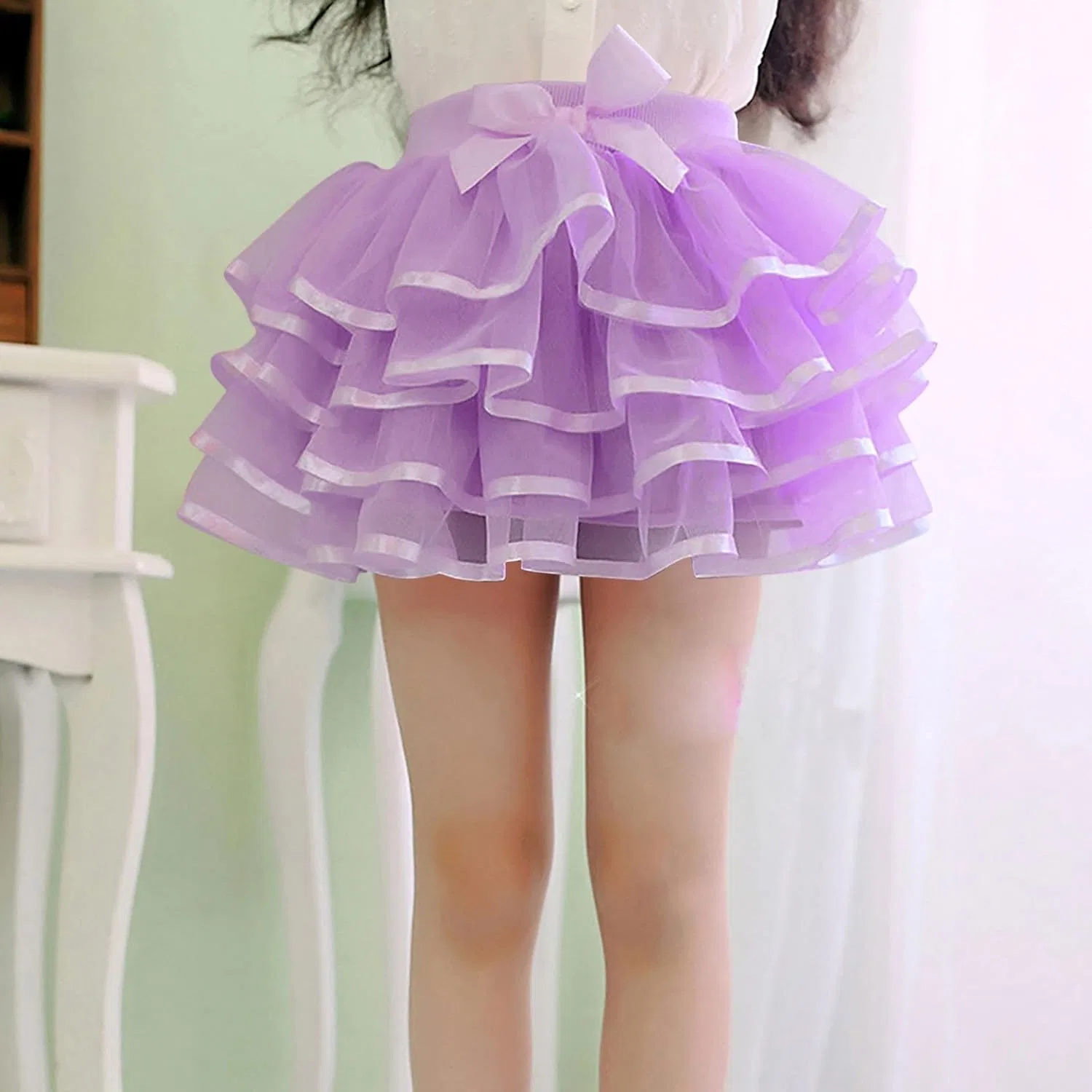 Юбка-пачка для девочек, многослойная, фатин, Purple — фото 2