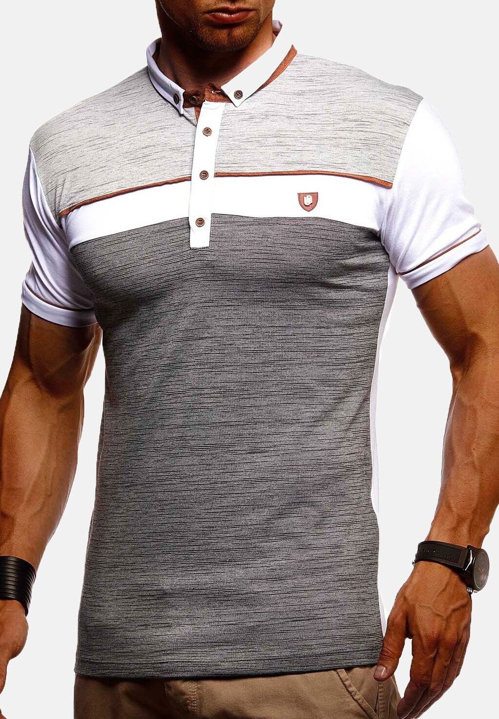 

Рубашка поло SOMMER KRAGEN CASUAL KURZARM STRETCH Leif Nelson, белый