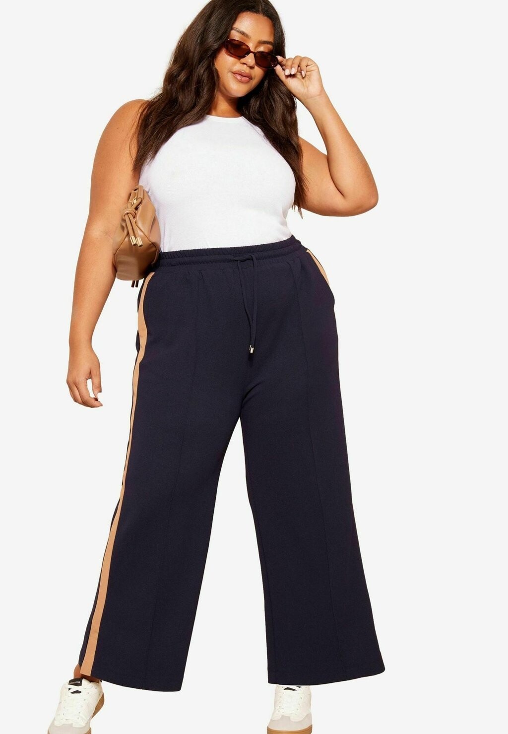 

Спортивные брюки SIDE STRIPE WIDE LEG Curves Like These, темно-синий