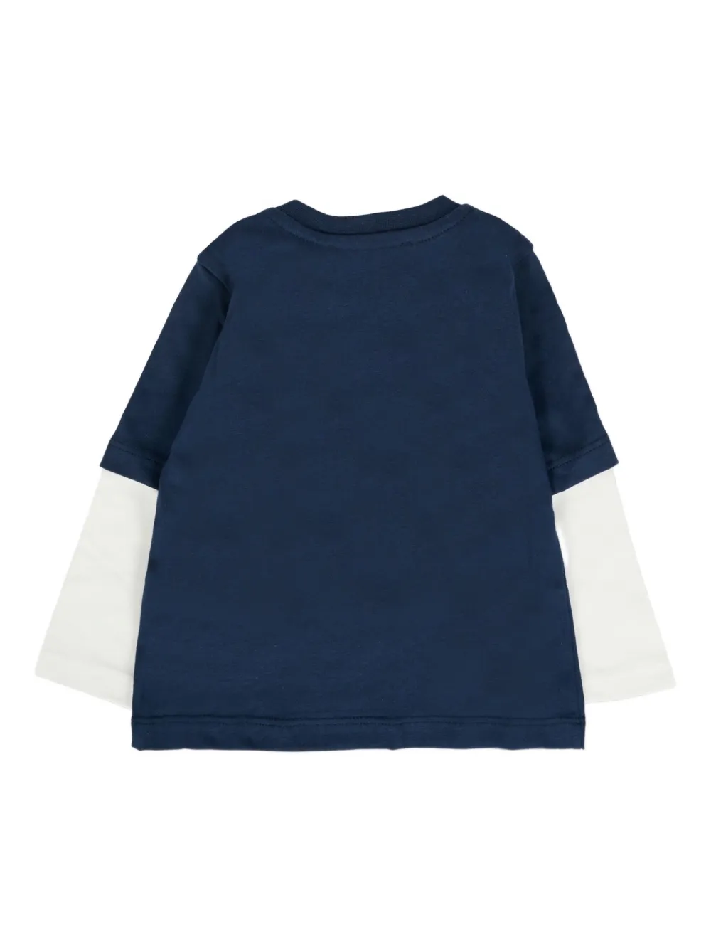 Футболка с длинными рукавами и принтом логотипа MSGM Kids, синий — фото 2