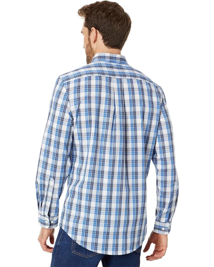 

Рубашка U.S. POLO ASSN. Long Sleeve Yarn-Dye Stretch Plaid Woven Shirt, цвет Classic Navy