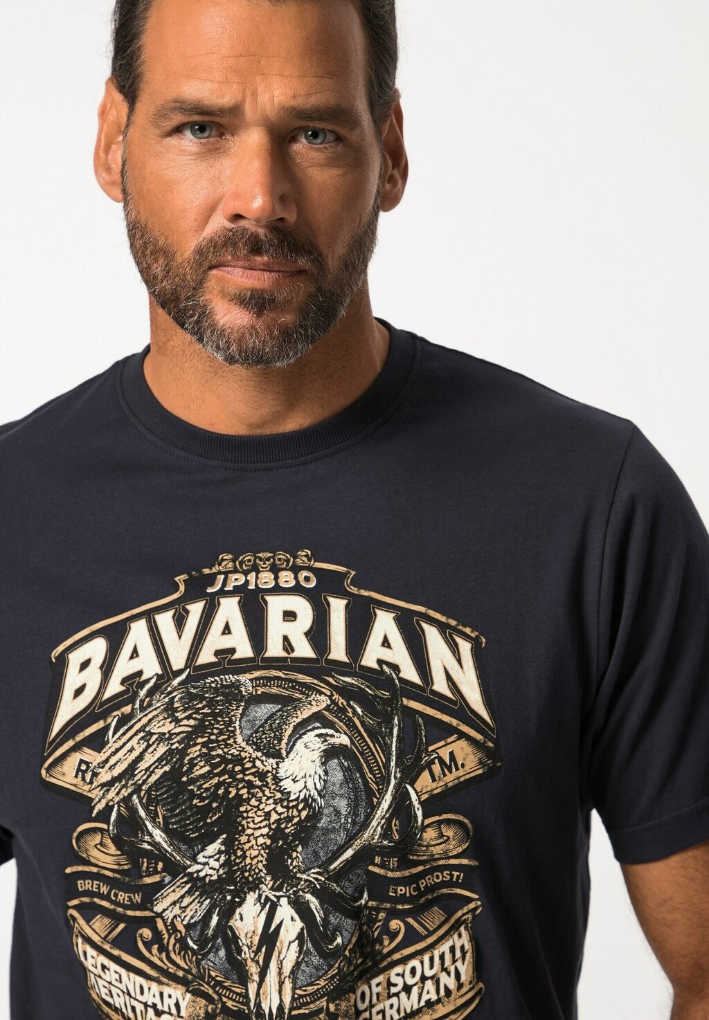 

Футболка с принтом SHORT SLEEVE TRADITIONAL COSTUME ROUND NECK JP1880, темно-синий