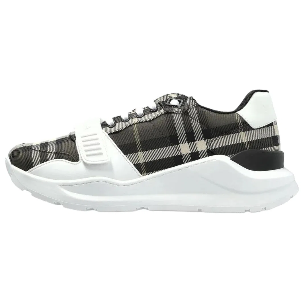 Кроссовки кожаные Burberry Black Gray