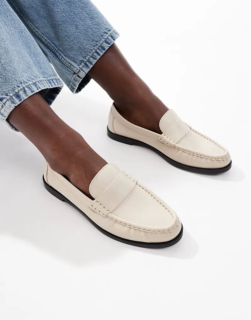 Лоферы schuh Lea из кожи белого цвета