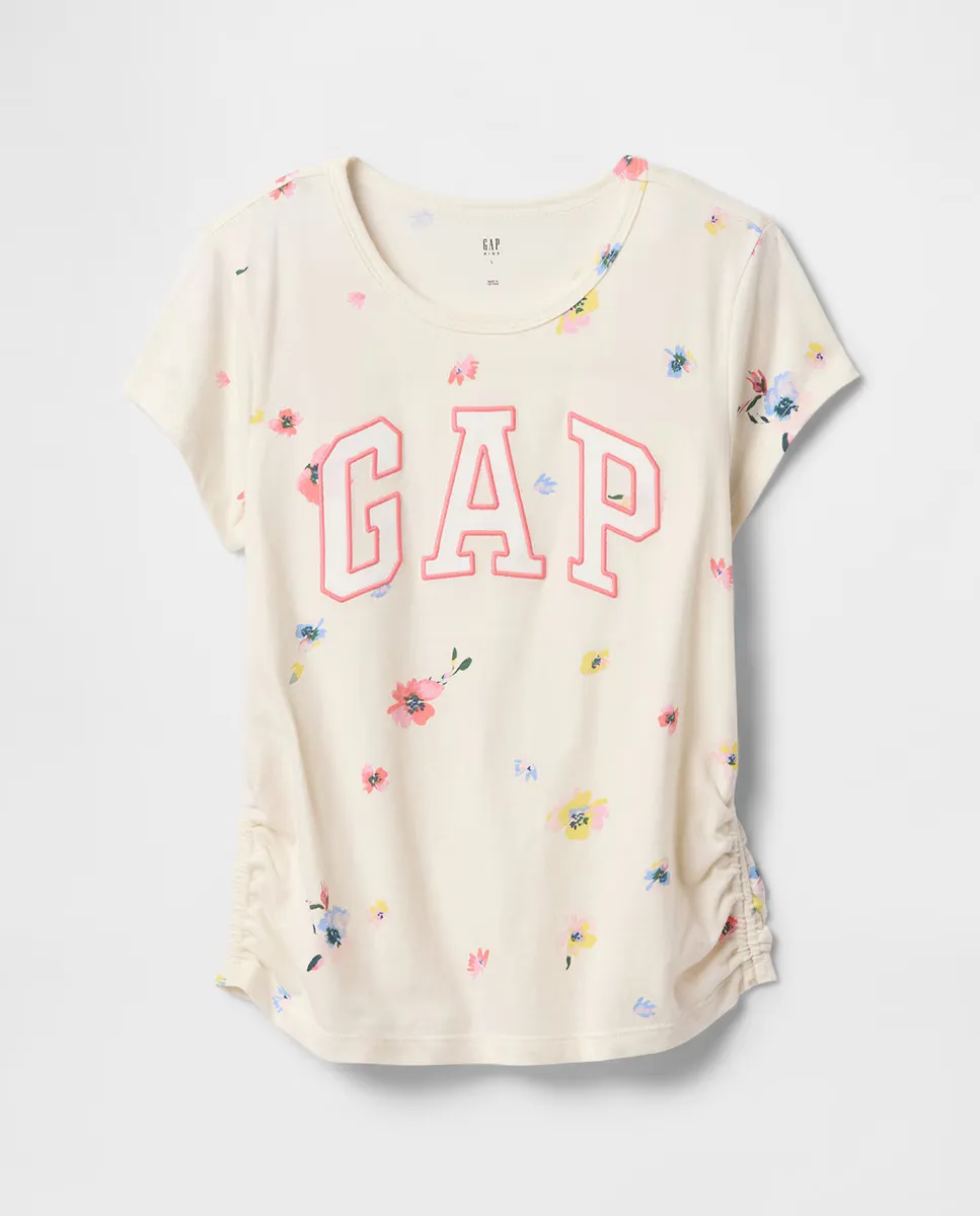 

Футболка с круглым вырезом и коротким рукавом для девочки Gap, белый