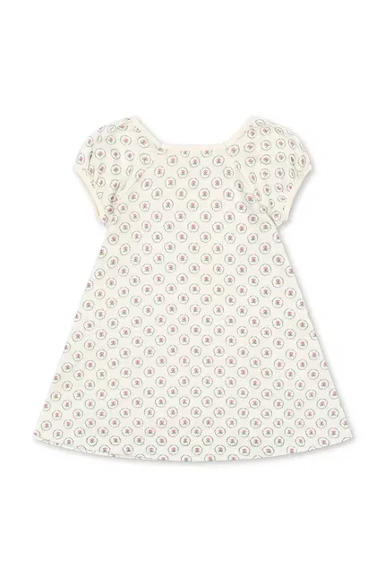 Платье детское с узором CLASSIC SS DRESS Konges Sløjd, бежевый — фото 2