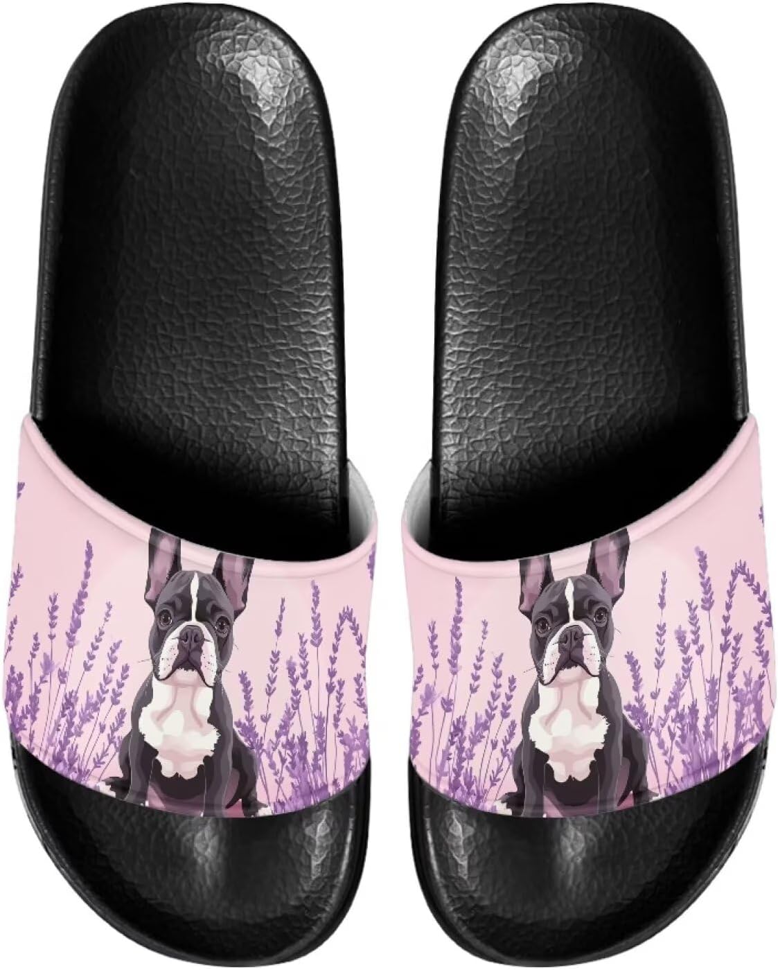 

Шлепанцы для дома и ванной, тапочки на плоской подошве, повседневная обувь для мужчин и женщин Judentidos, Cute French Bulldog