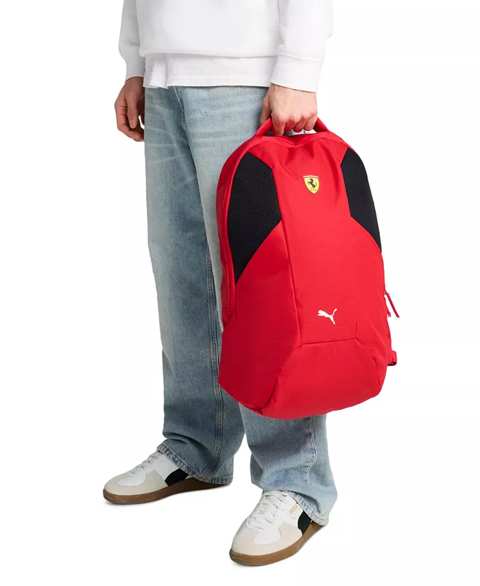 

Рюкзак мужской Ferrari с логотипом и цветными блоками Puma, красный