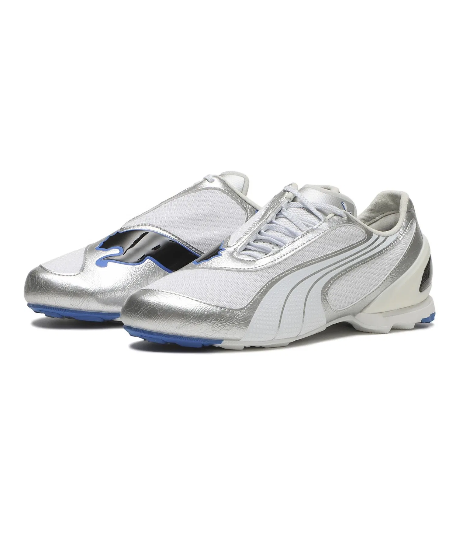 Унисекс кроссовки PUMA V-S1 METALLIC белые — фото 3