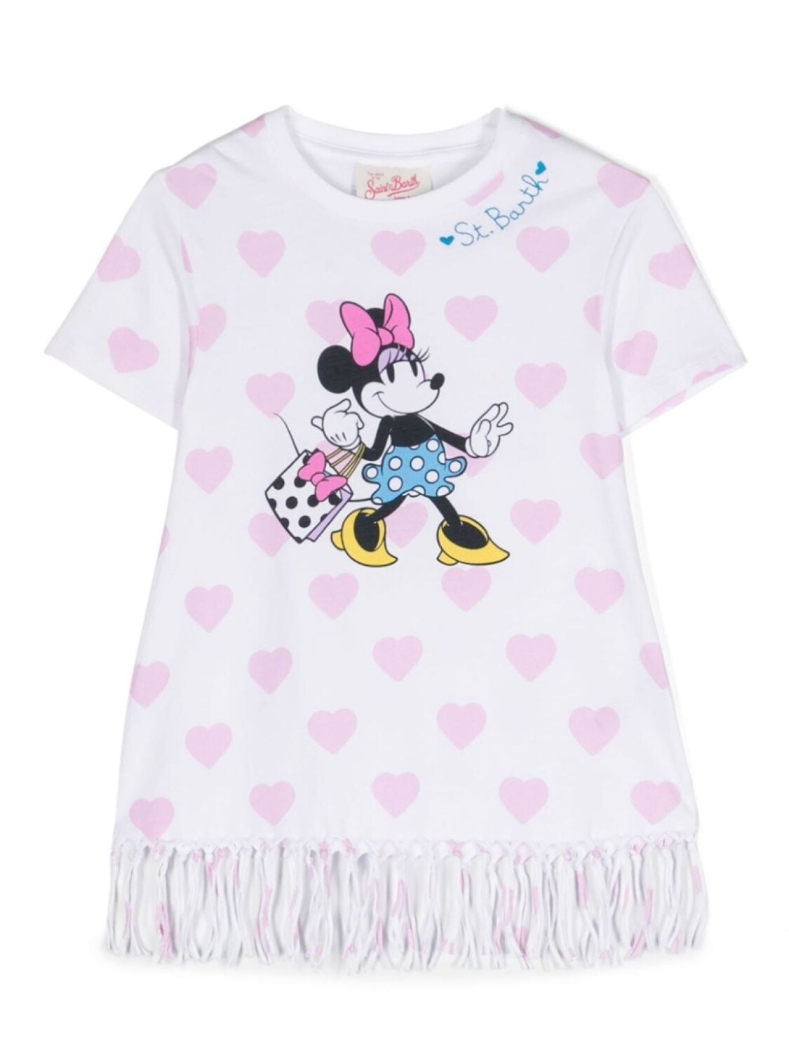 

MC2 Saint Barth Kids x Disney Minnie Hearts хлопковое платье, белый