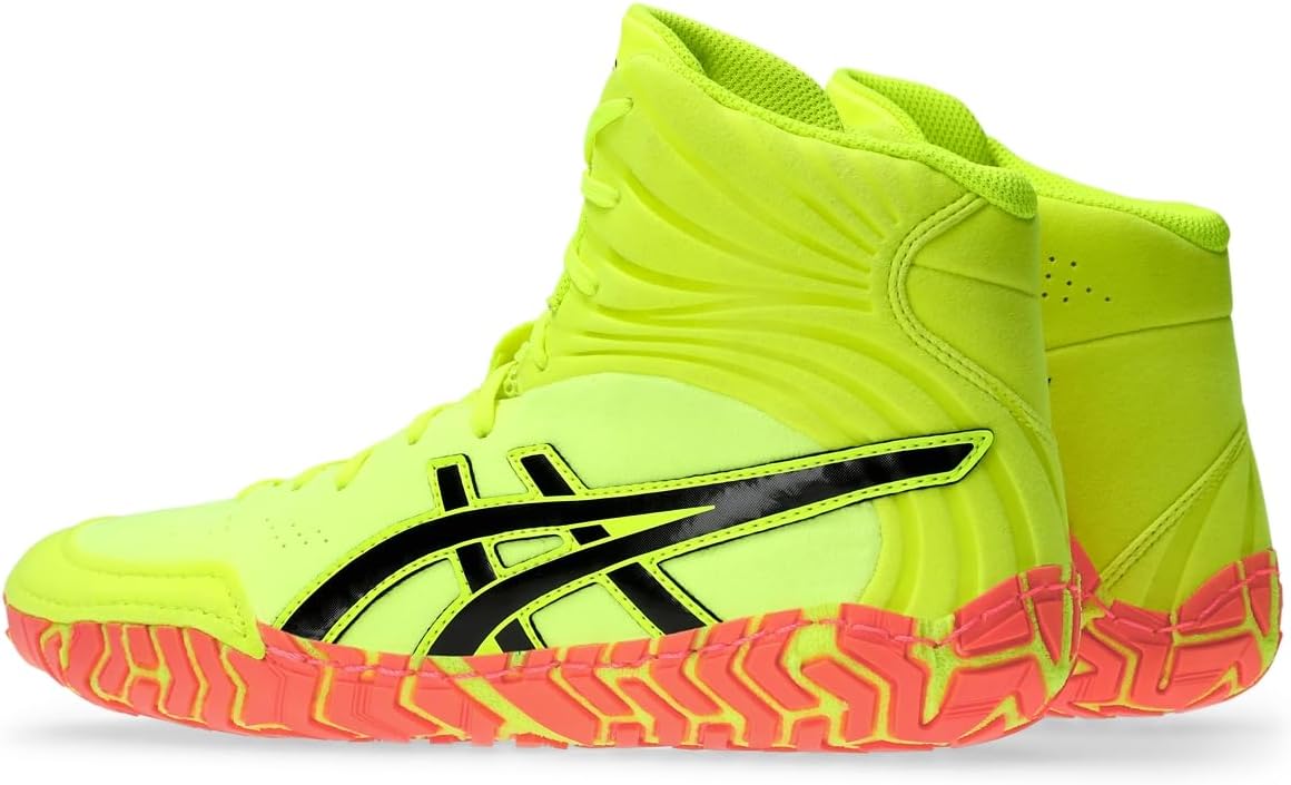 Мужские борцовские кроссовки Asics Aggressor 5, черный/желтый — фото 3