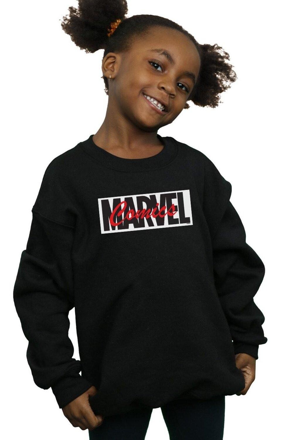 

Свитшот с логотипом Marvel, черный