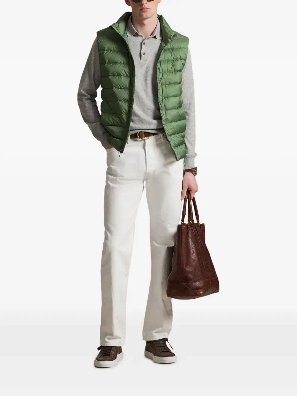 Холодный складной пуховый жилет Polo Ralph Lauren, зеленый — фото 2