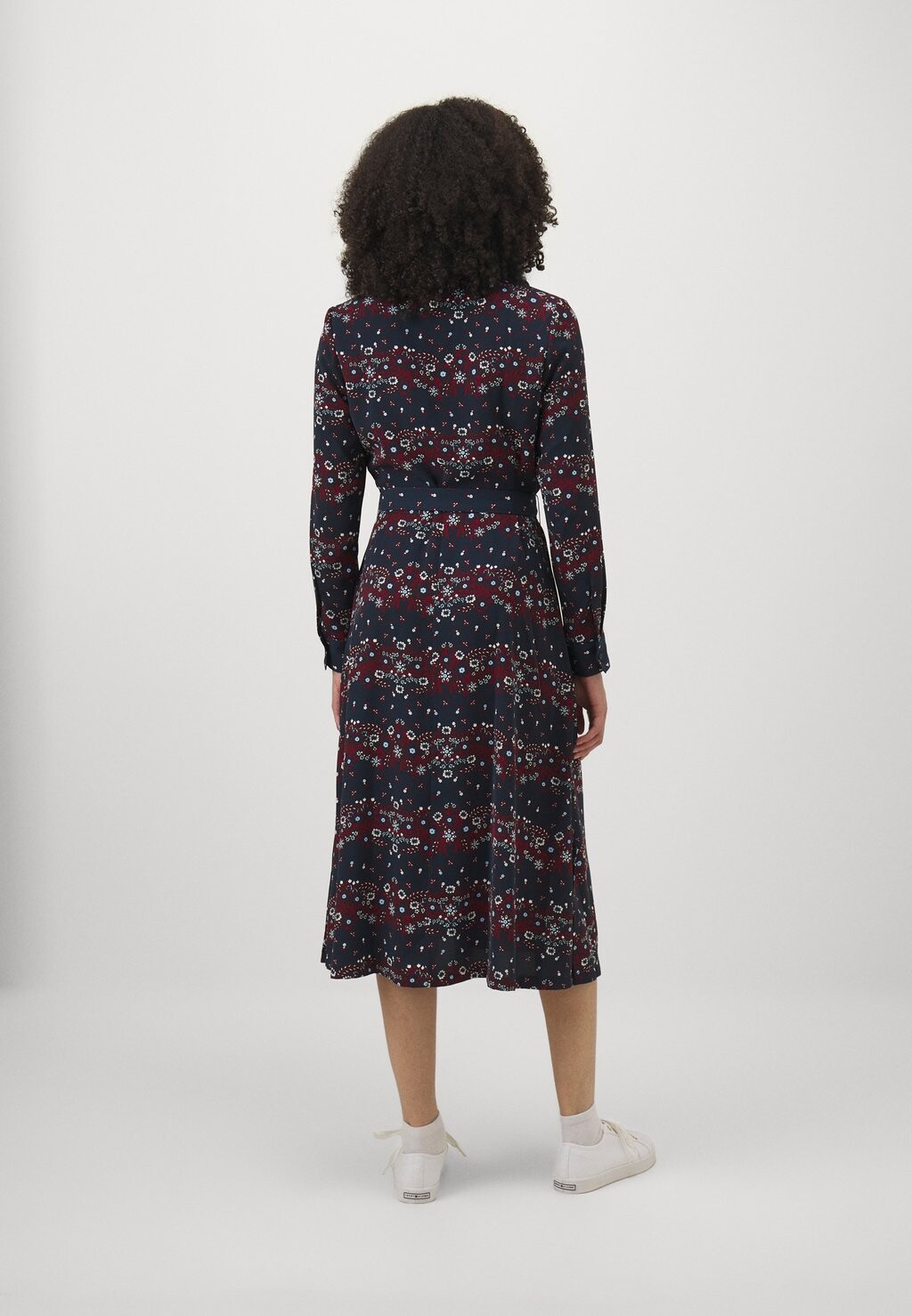 

Платье-блузка BELTED MIDI DRESS Tommy Hilfiger, темно-синий