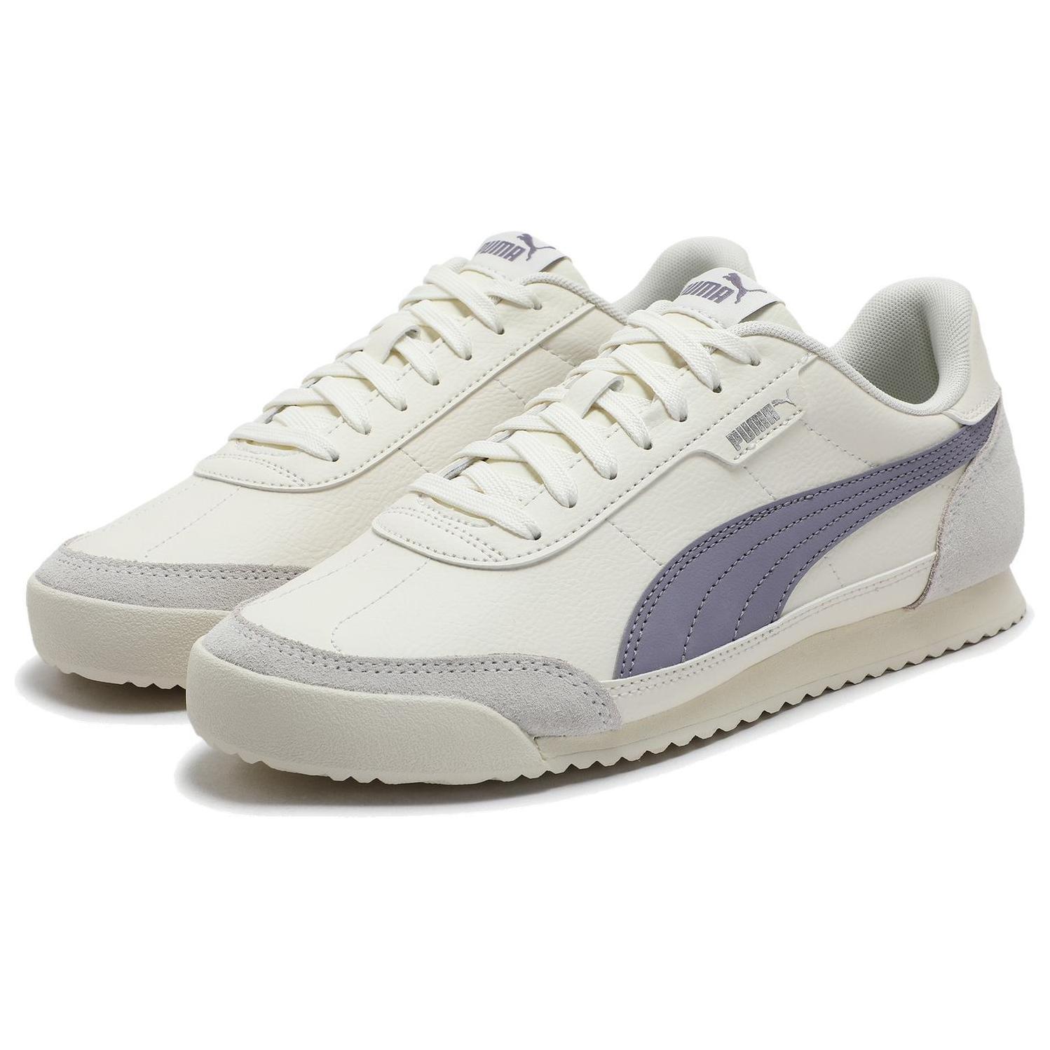 PUMA Турино устойчивые к истиранию низкие кеды унисекс экрю светло-фиолетовые, цвет Ecru-Light Purple- — фото 3
