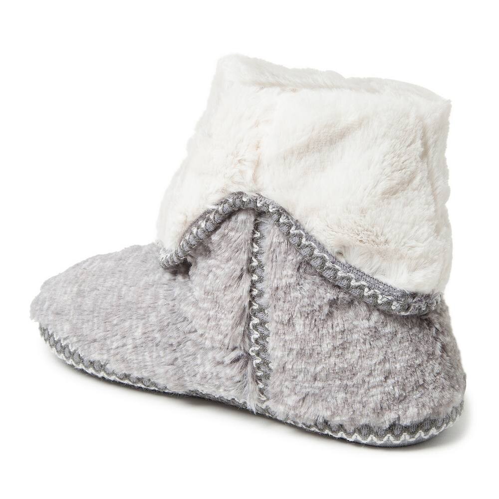 Dearfoams Женские тапочки из искусственного меха со складками, коричневый — фото 3