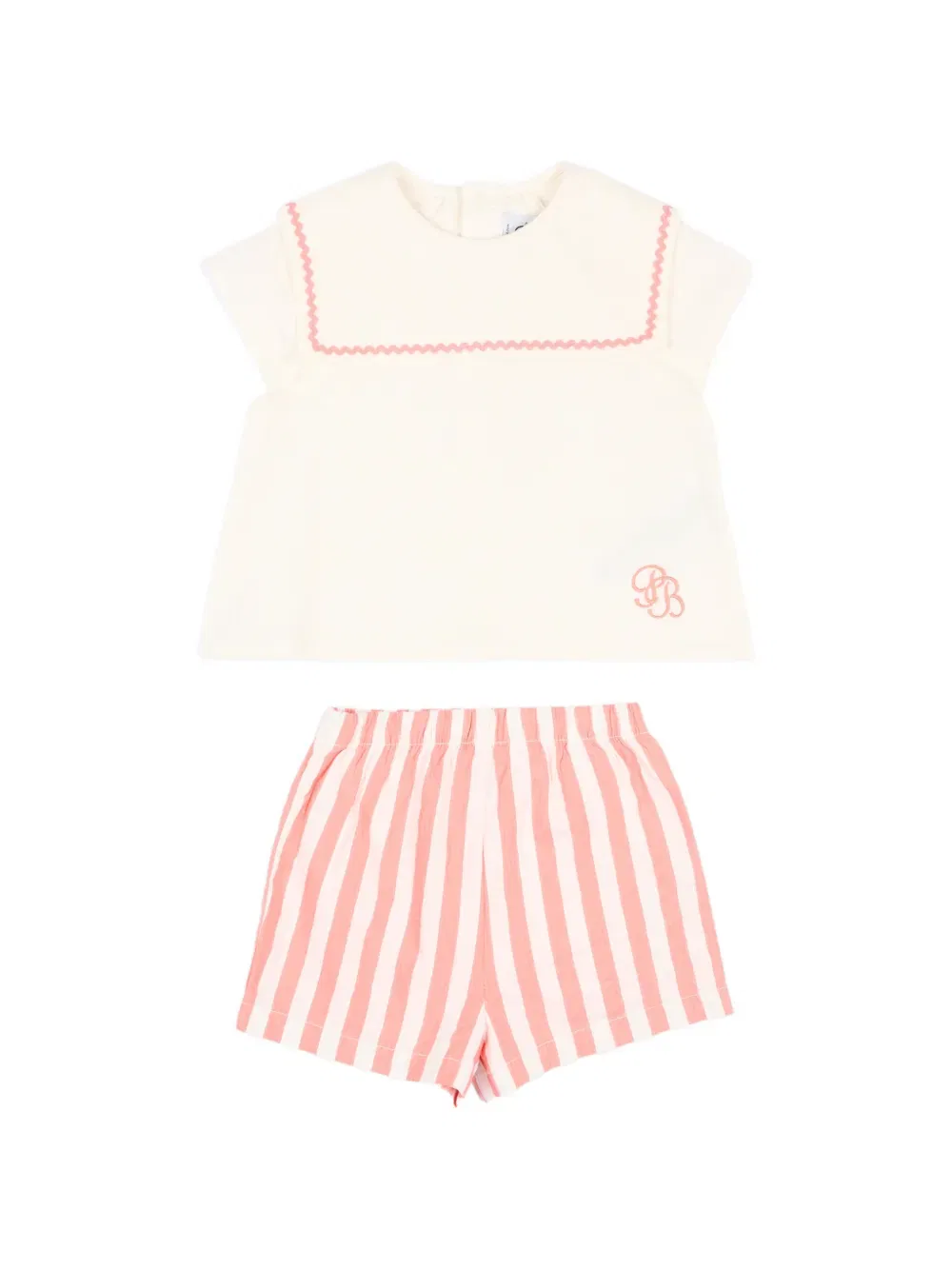 Полосатый комплект шорт Petit Bateau, нейтральный