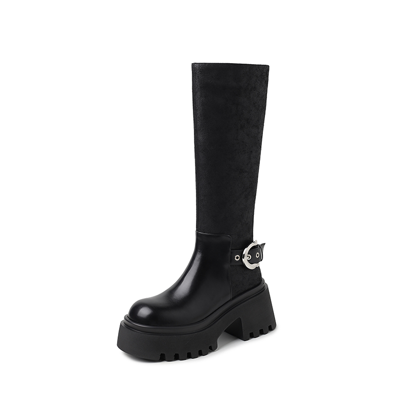 Сапоги женские YIKEFEI, Black Unlined