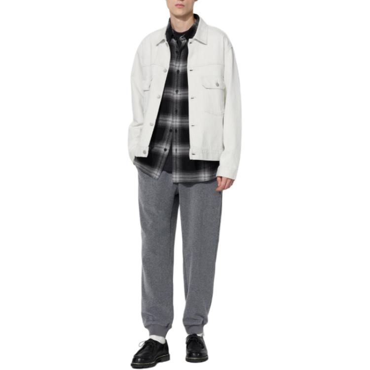 Повседневные брюки унисекс небесно-серые UNIQLO — фото 4
