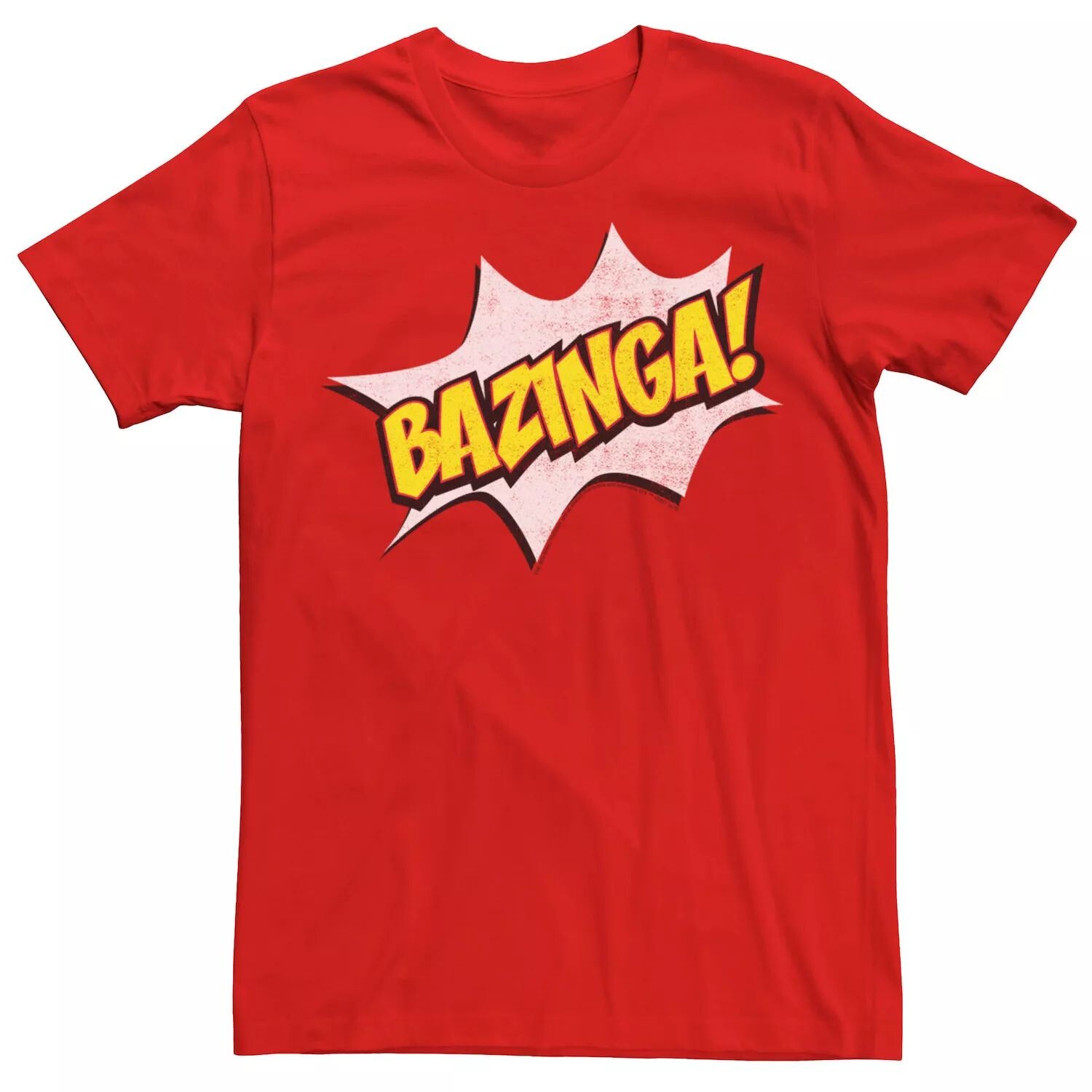 

Мужская футболка Bazinga «Теория большого взрыва» Licensed Character, красный