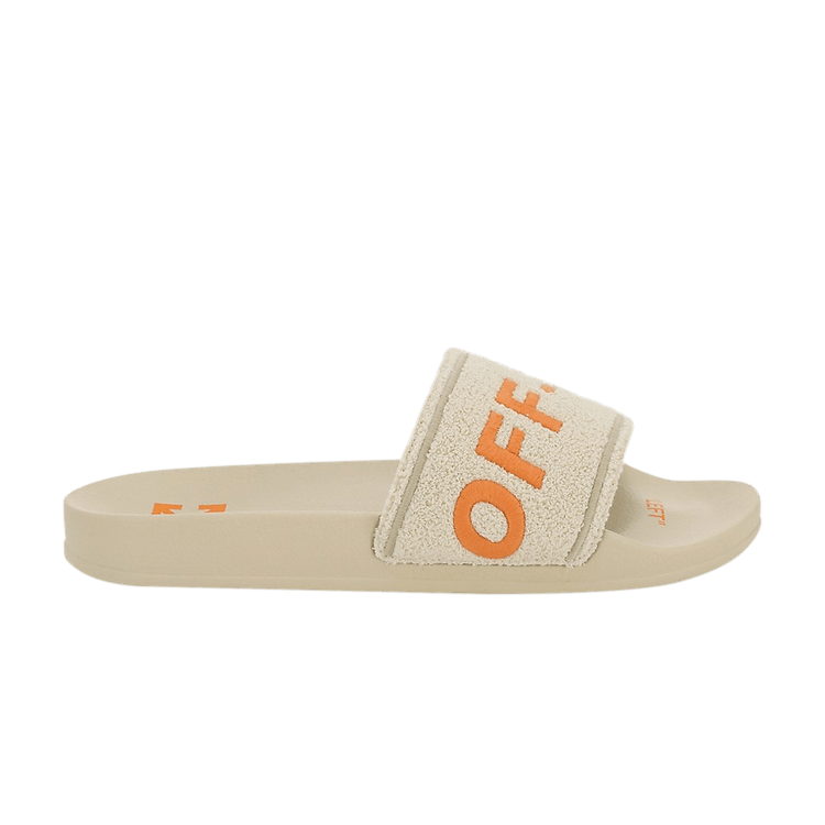 

Шлепанцы Off-White Towel Embroidery Slider 'Beige Orange', кремовый