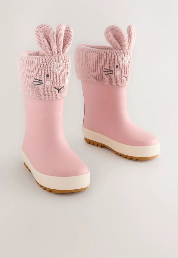 Резиновые сапоги с манжетой стандартного кроя Next, Pink Bunny — фото 3