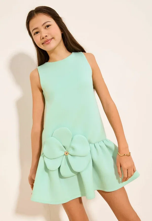 Платье повседневное Lipsy, Regular fit 3d flower scuba occasion dress, цвет мята — фото 2