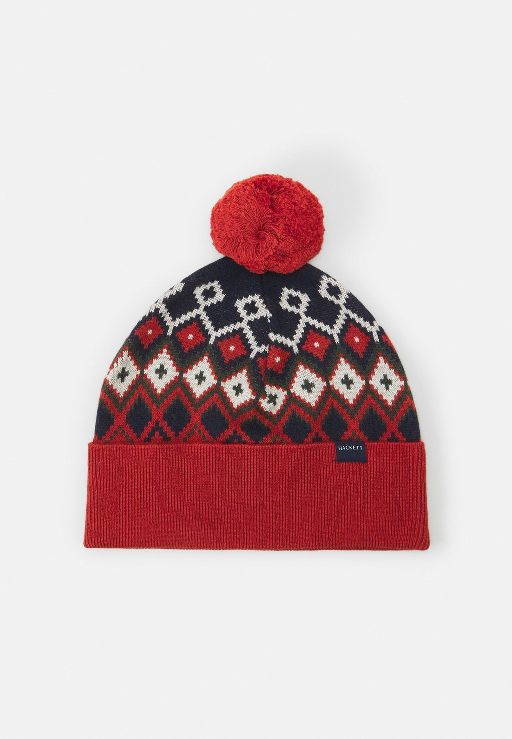 

Шапка Fairisle Bobble Hat Unisex Hackett London, цвет navy