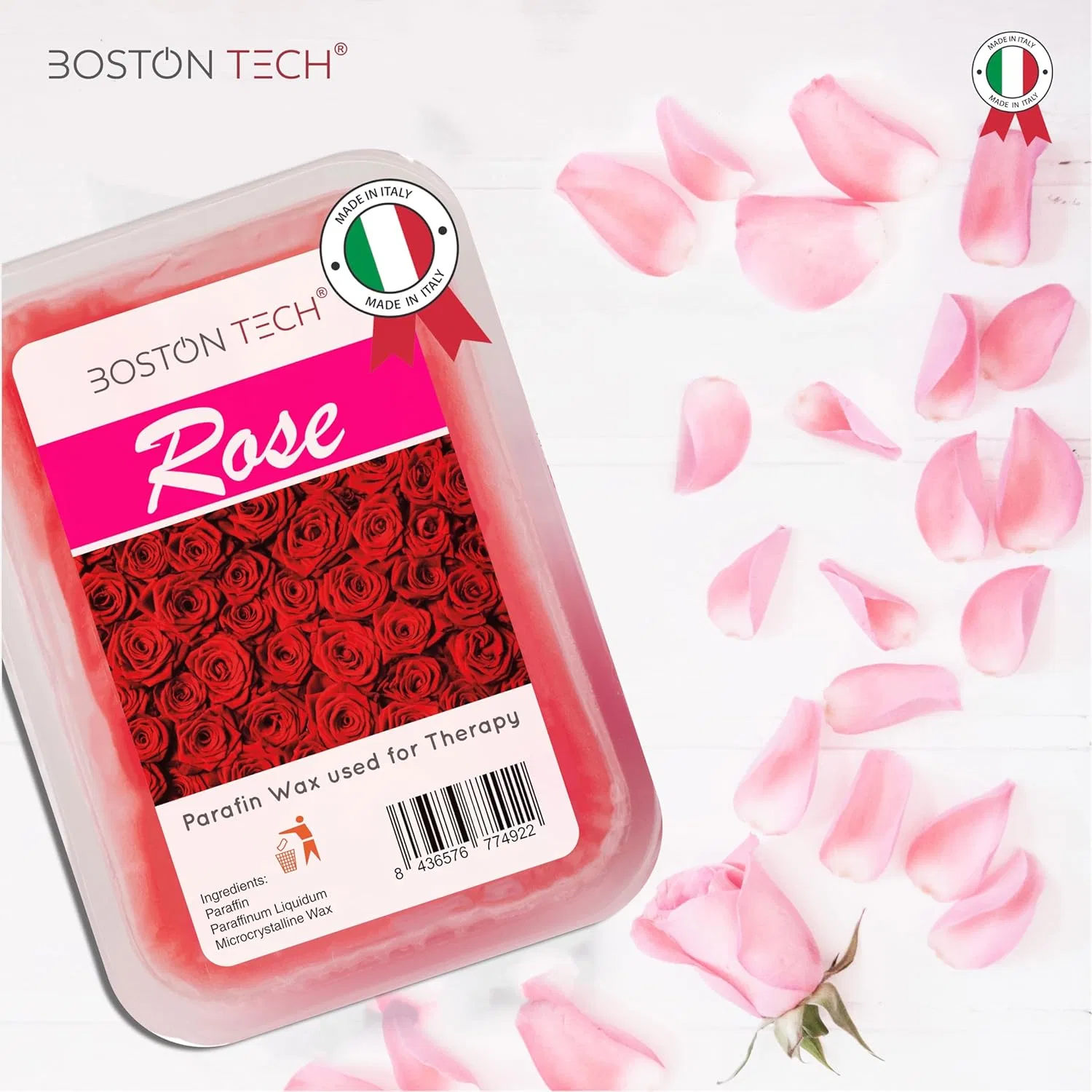 Парафиновый воск для рук и ног «Boston Tech» 2 блока по 450 г ‎Boston Tech, Pink — фото 3
