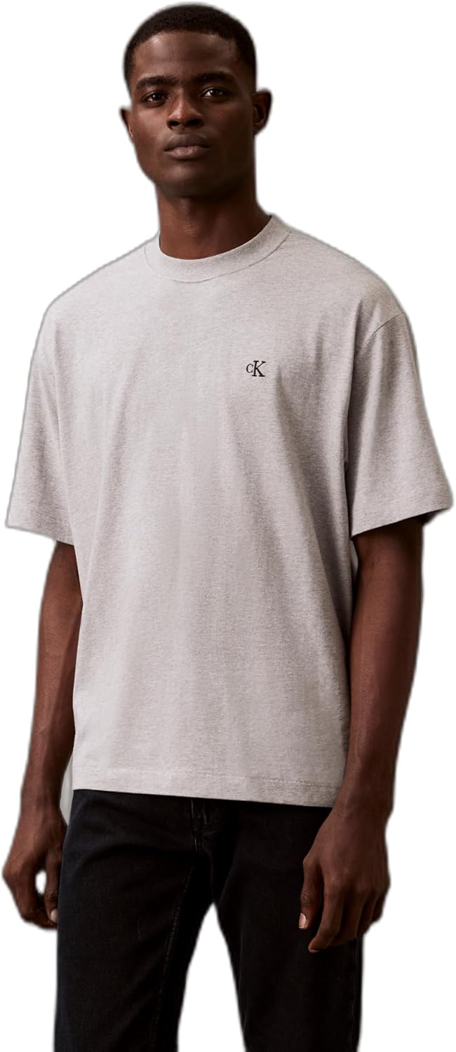 

Мужская футболка Calvin Klein свободного кроя с круглым вырезом и логотипом Archive Logo, Medium Grey Heather, Серый, Мужская футболка Calvin Klein свободного кроя с круглым вырезом и логотипом Archive Logo, Medium Grey Heather