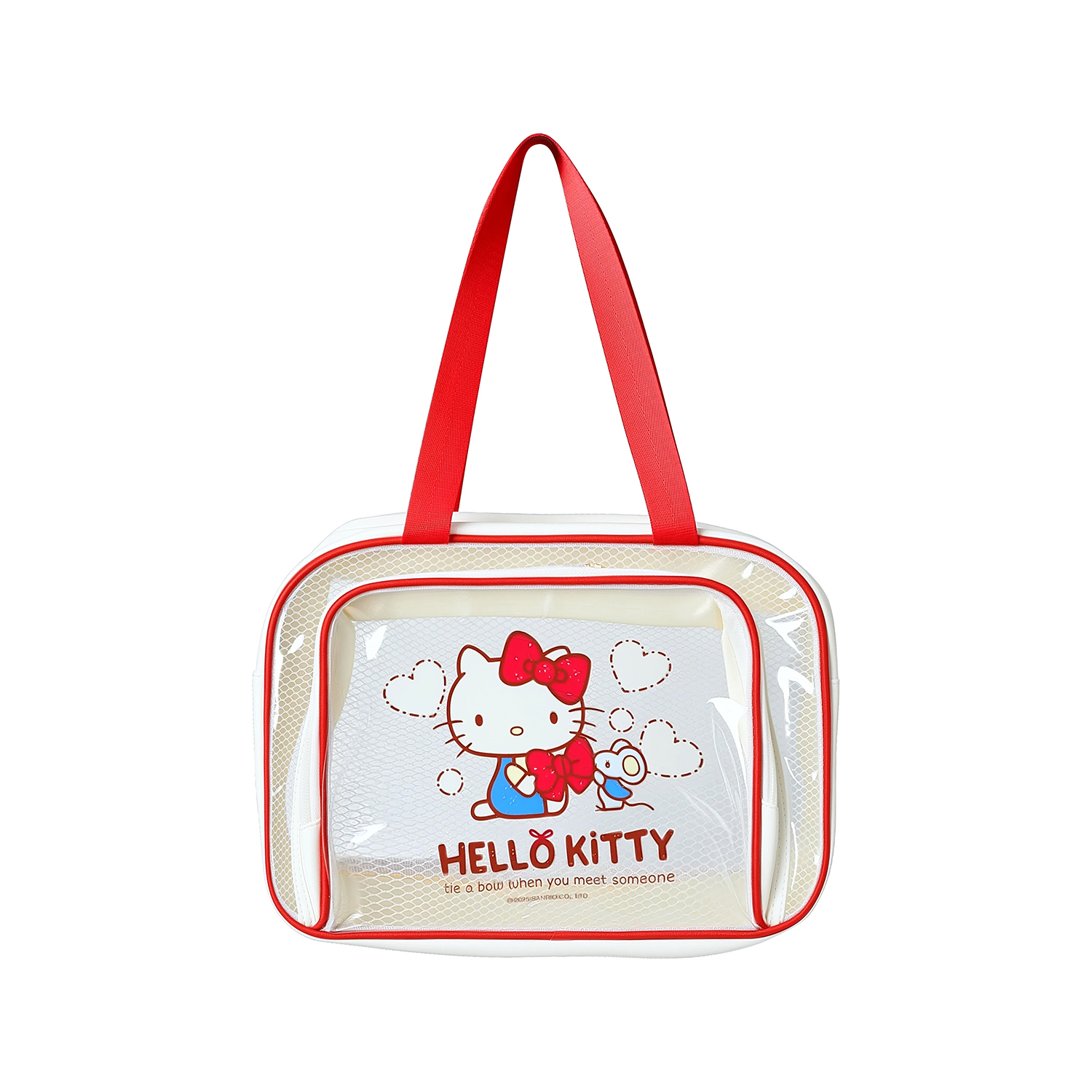 

Sanrio Сумка для хранения Hello Kitty из полиэстера женская красная, Red