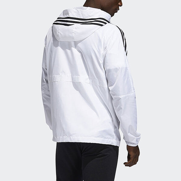 Куртка Men's adidas Sports Hooded Jacket White, белый — фото 4