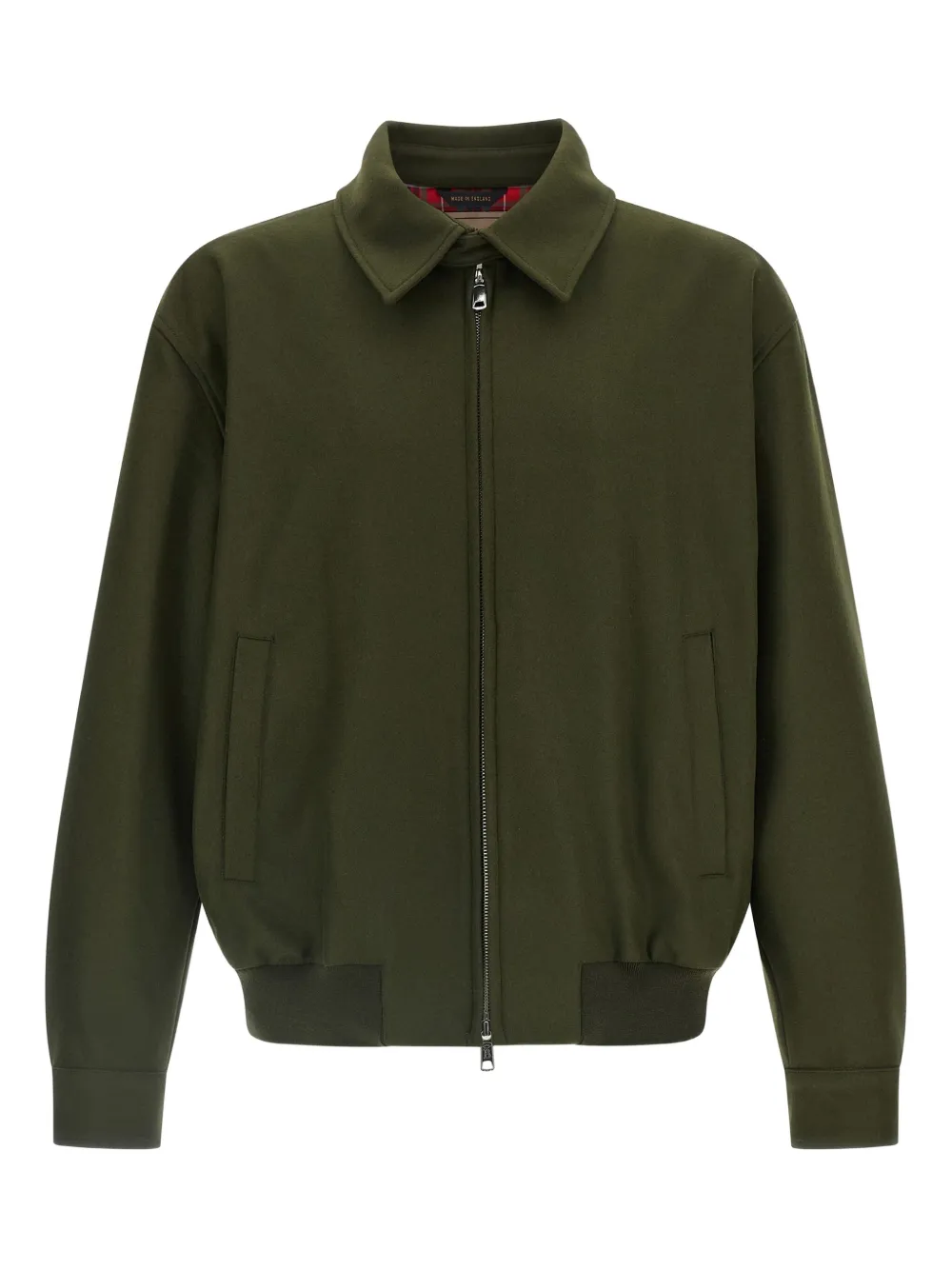 

Мелтонская рубашка-куртка на молнии с длинными рукавами Baracuta, зеленый