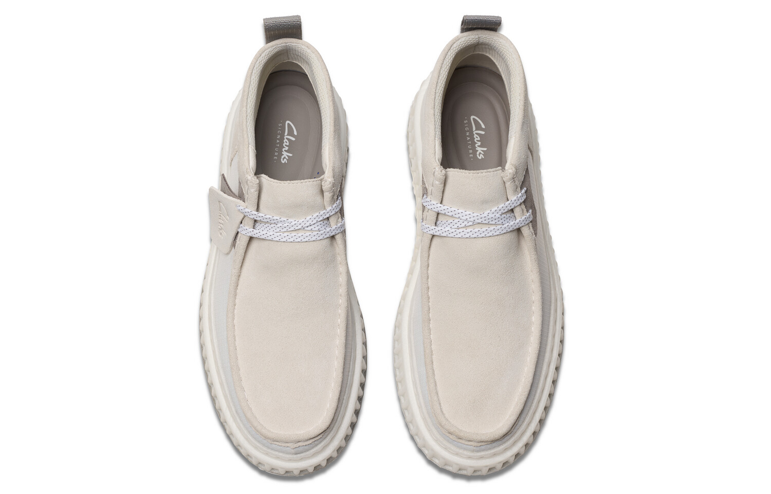 Мужские повседневные мужские среднего размера белые Clarks — фото 2