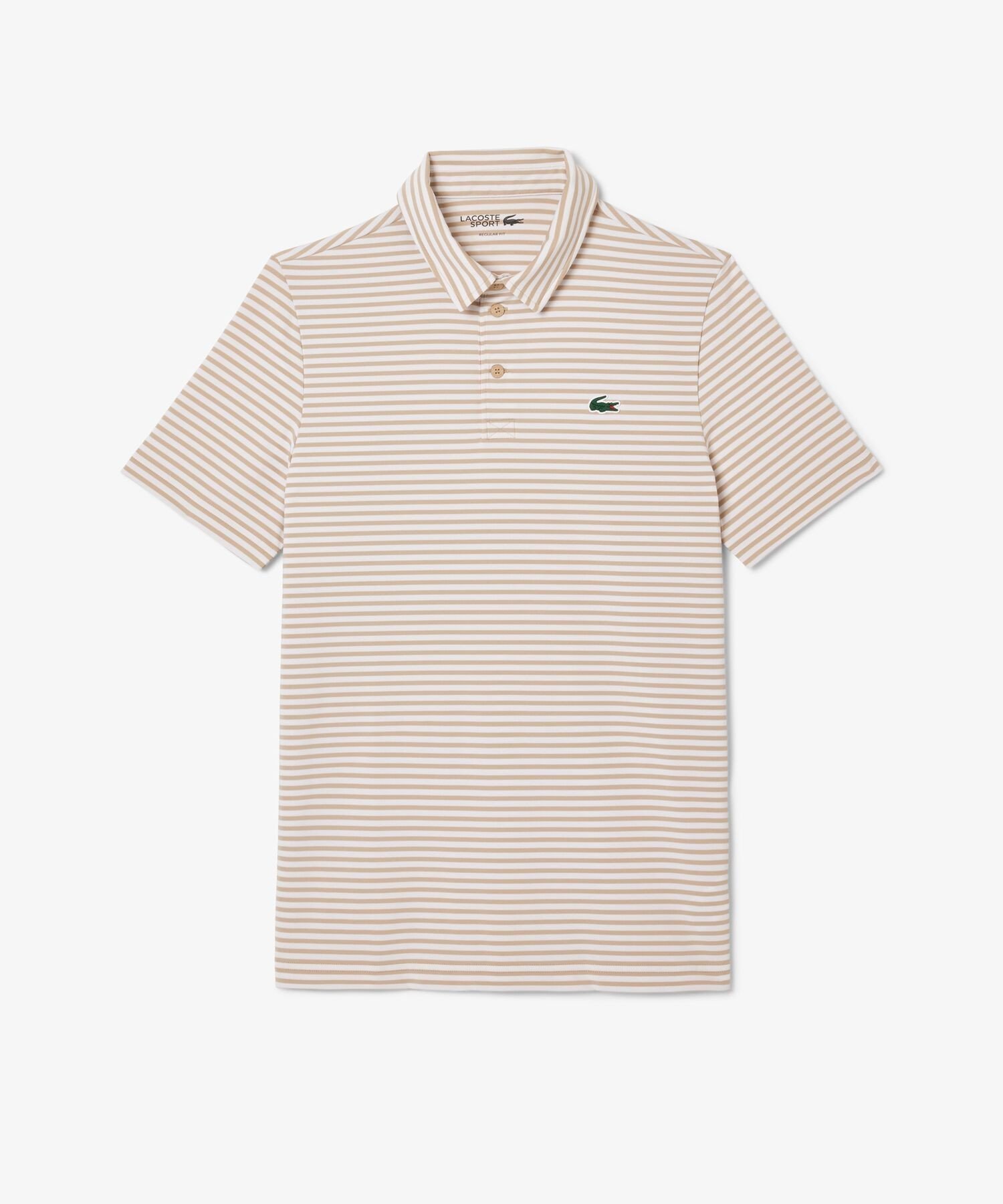 Футболка-поло LACOSTE Ultra Dry, защита UPF50+, бежевый — фото 3
