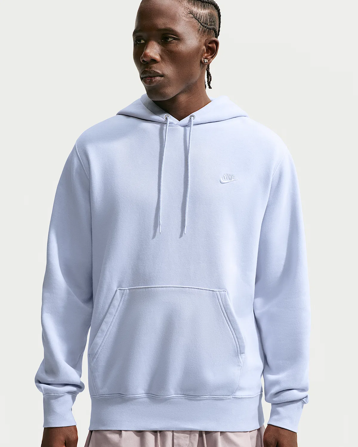 Мужская флисовая худи Nike Sportswear Club с эффектом состаривания, Ghost/Ghost